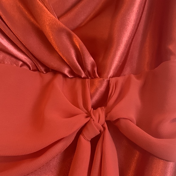 *David’s Bridal Burnt Orange Tea Length Dress Size 4 - Picture 7 of 12